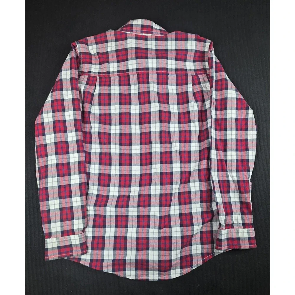 The Children's Place Shirt Size 16 XXL Blue Red White Plaid Button Down L/S